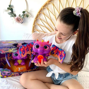 عروسک رباتیک بیبی دراگون مودوینگز FurReal مدل FurReal Moodwings Baby Dragon Interactive Pet-اسباب بازی